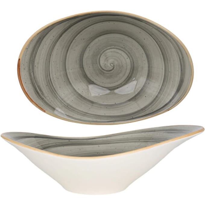 Bonna Serveerschaal - Aura Space - Porselein - 27 cm (750cc) - set van 2