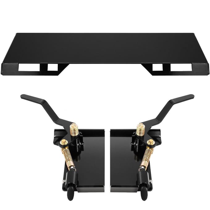 Attache pour chargeuse compacte Plaque d'attelage rapide 3/8 po pour chargeuse compacte 85 livres Attache pour chargeuse compacte Hauteur 18,5 po Attaches rapides pour chargeuse compacte pour godets,