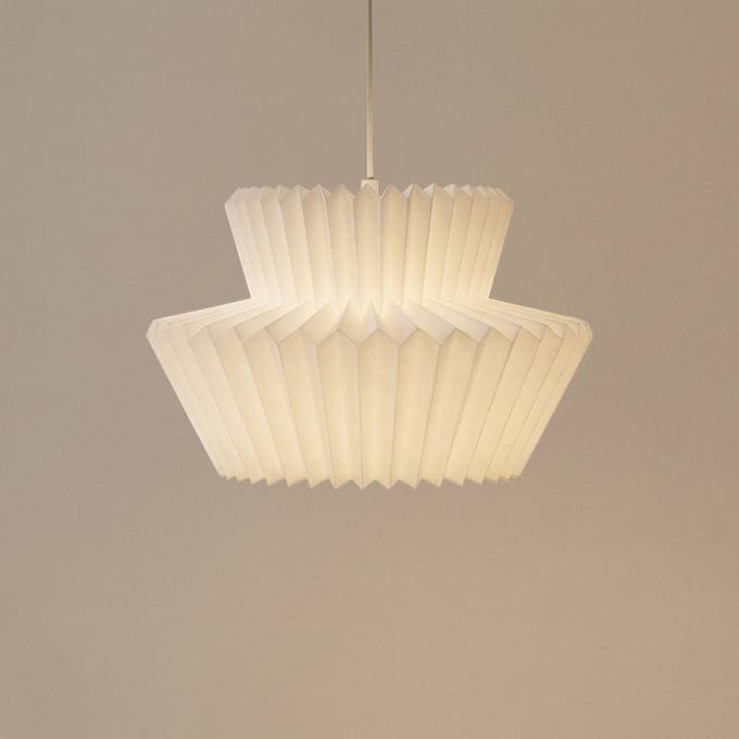 Lindby - hanglamp - 1licht - Papier - H: 25 cm - E27 - wit