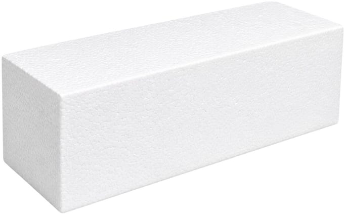 Piepschuim vormen - baksteen - 1x - 30 x 10 x 10 cm - styropor hobby / DIY vorm - basis knutselfiguren