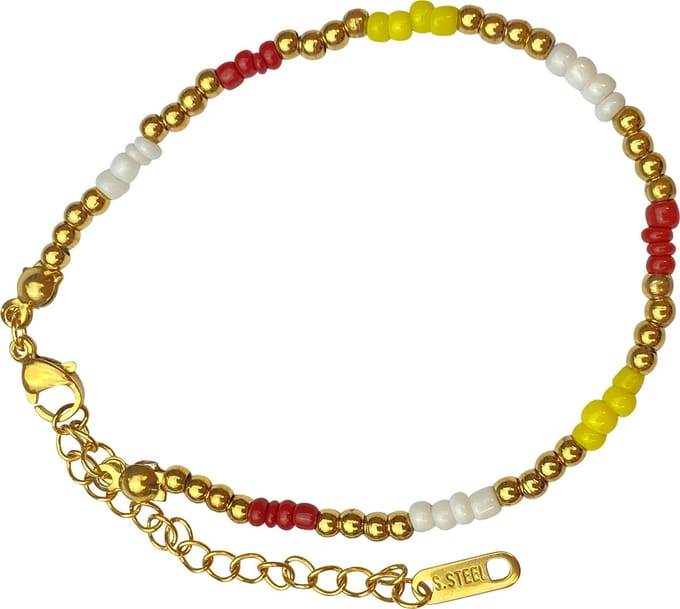 Fjesta© Oeteldonk armband kraaltjes – Premium RVS – Goud