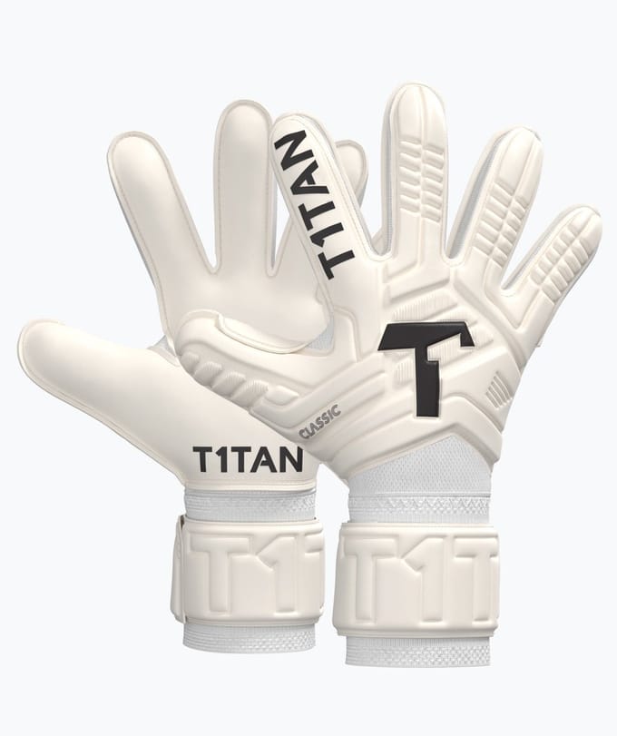 T1TAN Classic 1.0 White-Out Junior Keepershandschoenen kinderen - met vingerbescherming - Maat 6