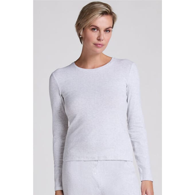 Hunkemöller Pyjamatop Pointelle Grijs