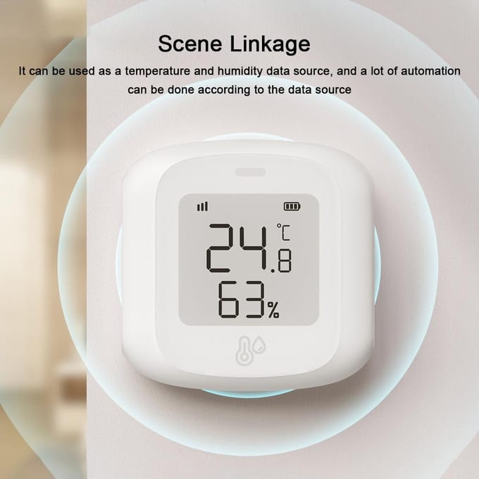 Tuya ZigBee temperatuur-vochtigheidstester Digitaal display Mobiele APP op afstand bedienen Tuya WIFI veelkleurig