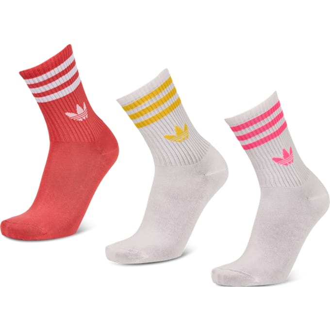 Adidas Mid Cut Crew 3 Pack Sokken Unisex - Wit - Maat 40-42