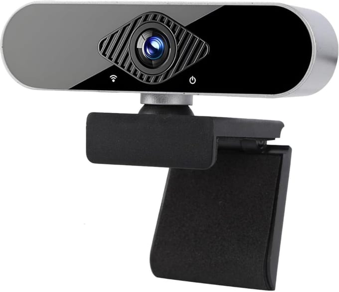 White-Label® Webcam voor PC - Ruisvrije Microfoon - Laptop Webcam USB - Zwart