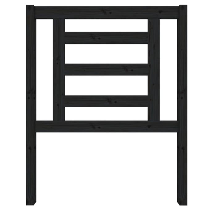 vidaXL - Hoofdbord - 81x4x100 - cm - massief - grenenhout - zwart