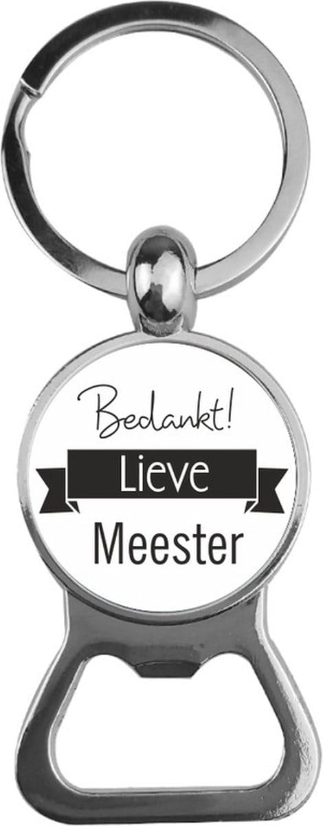 Bieropener Glas -  Bedankt Lieve Meester