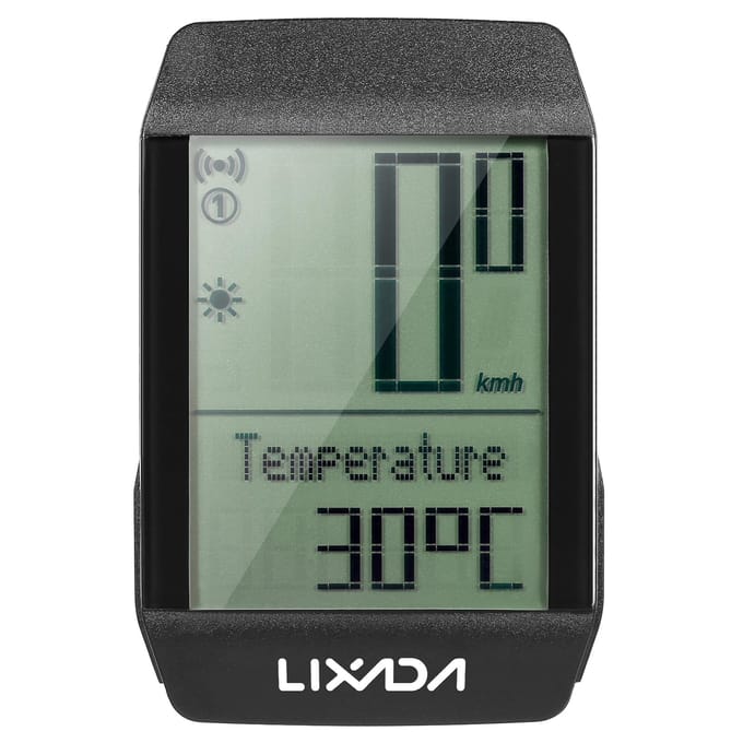 Lixada – compteur de vélo sans fil, étanche, compteur de vitesse, odomètre, 6 langues, LED noir