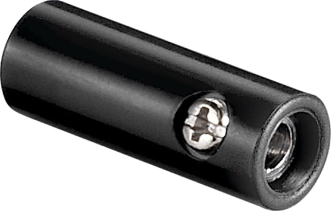Banana Plug (v) - Schroefbaar - Zwart