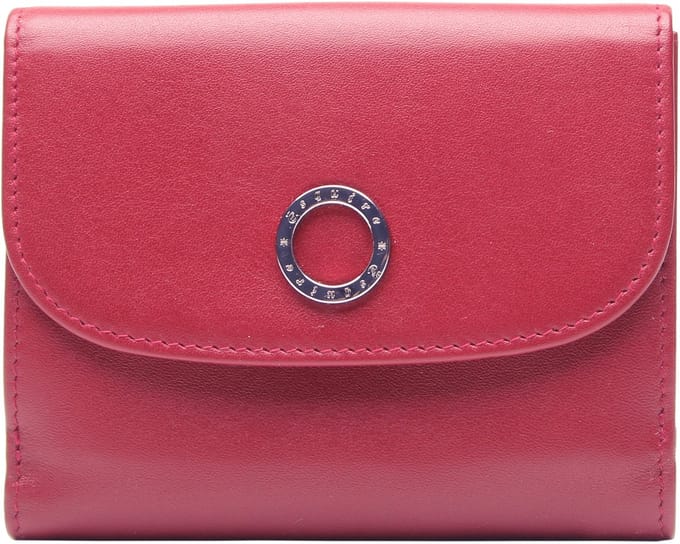 Esquire Leren portemonnee Athena Lady Clip Wallet Red donkerrood
