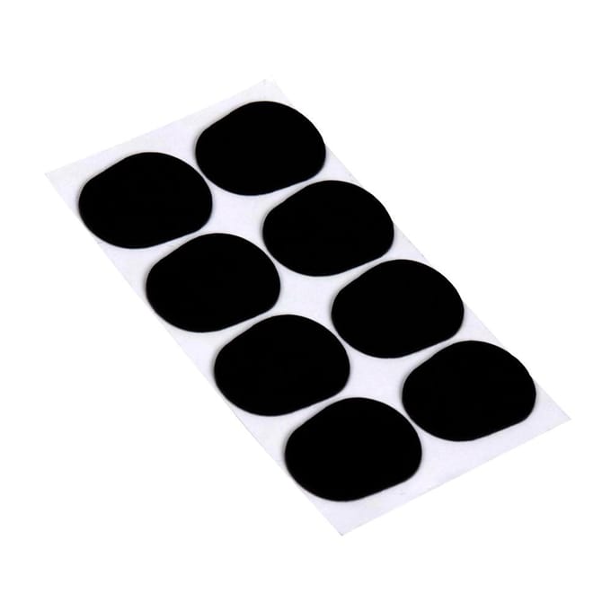 Coussinets pour Saxophone Alto Tenor, 8 pièces, clarinette, coussinets black-0.8mm white