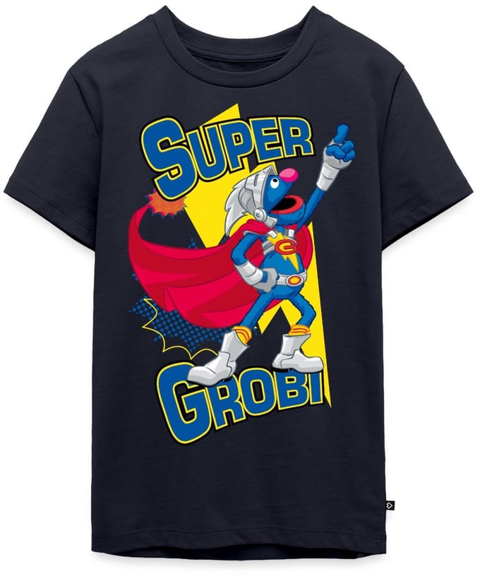 Sesamstraat Super Grobi Superheld Premium T-Shirt Tiener