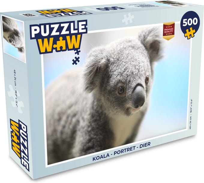 Puzzel Koala - Portret - Dier - Kinderen - Jongens - Meiden - Legpuzzel - Puzzel 500 stukjes