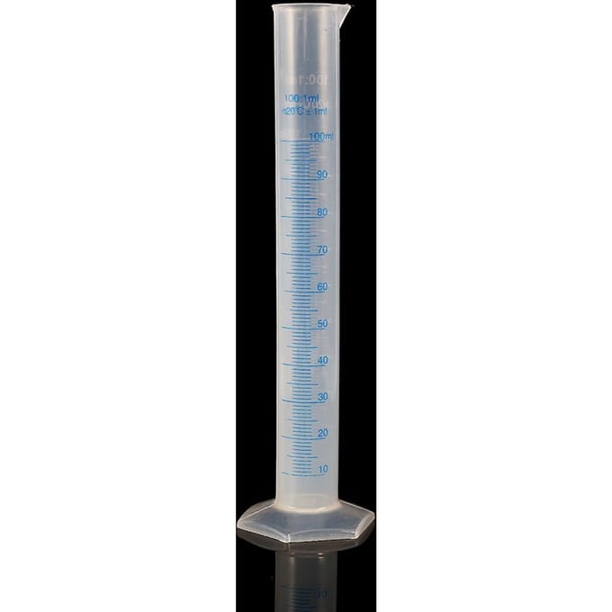 Éprouvettes graduées en verre de 100 ml, en plastique, résistantes à la corrosion gray