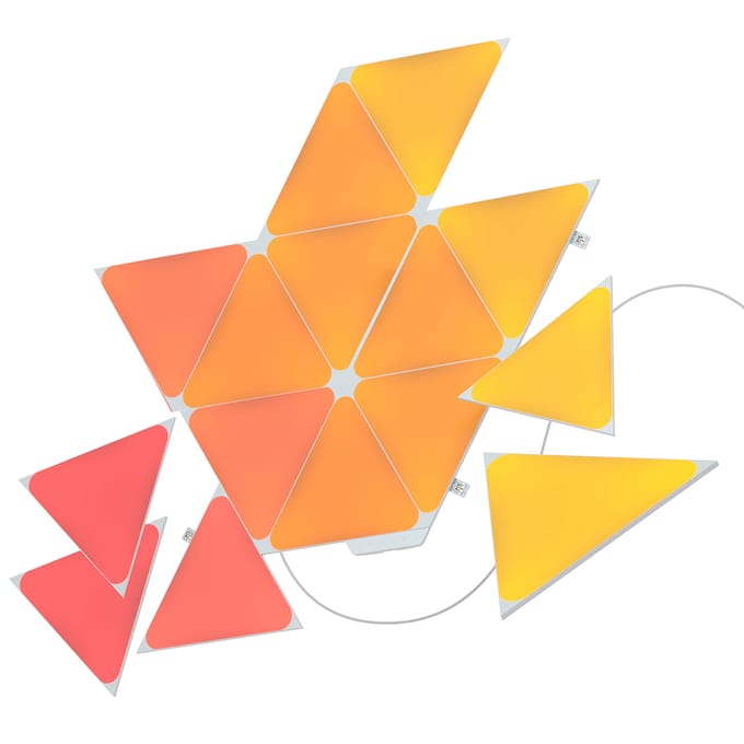 Nanoleaf Shapes Triangles Starterkit - Slimme Verlichting - 15 LED/RGB Panelen - Siri, Google, Alexa