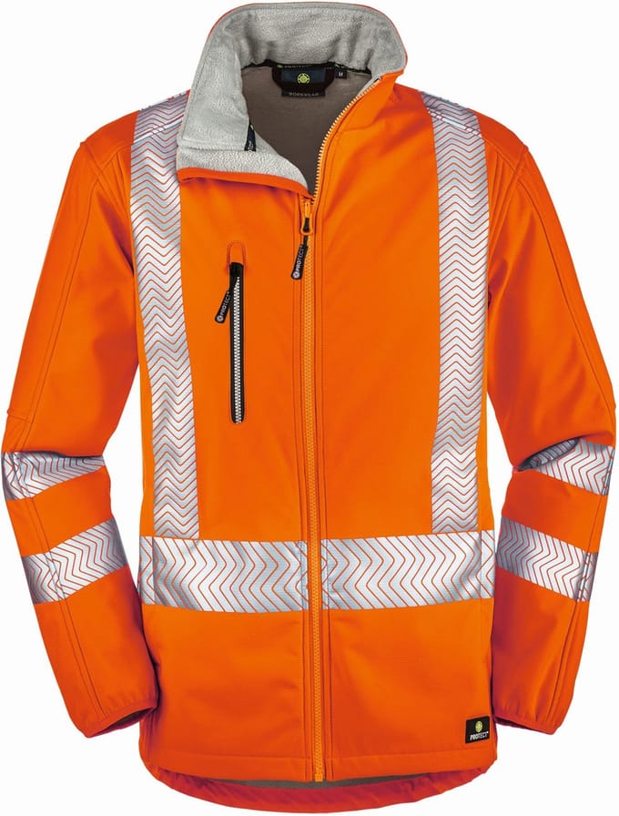 4PROTECT Softshell-jas met veiligheidsmarkering Tyler, feloranje