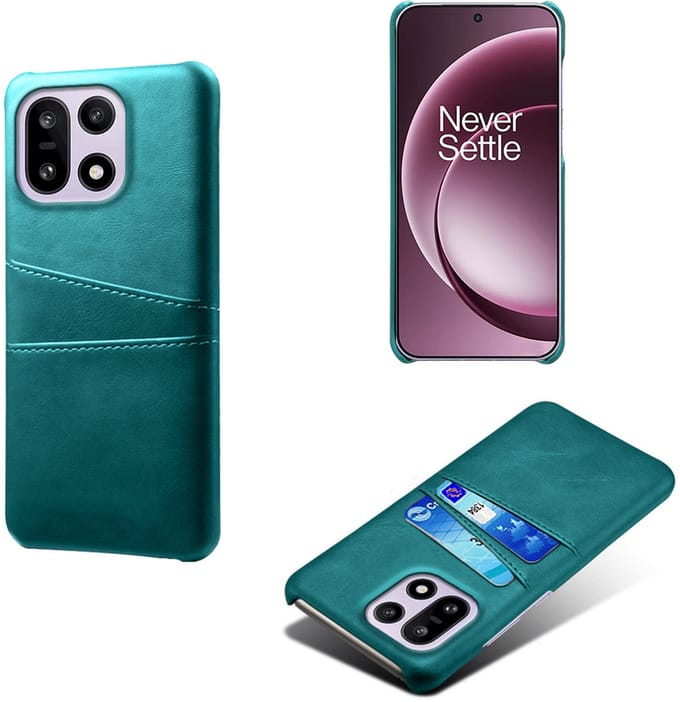 Backcover met Opbergvakjes + PMMA Screenprotector voor OnePlus 15 _ Groen