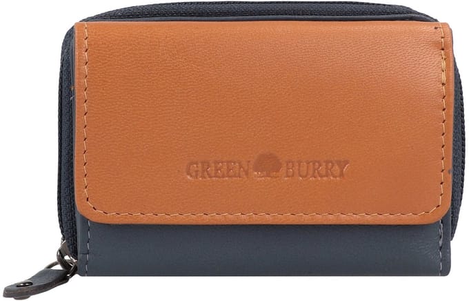 Greenburry Nappa Portemonnee RFID-bescherming Leer 11 cm - Dames - Horizontaal - grey-tan