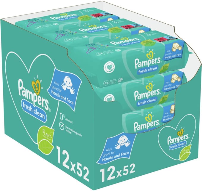 Pampers Fresh Clean Billendoekjes - 624 stuks