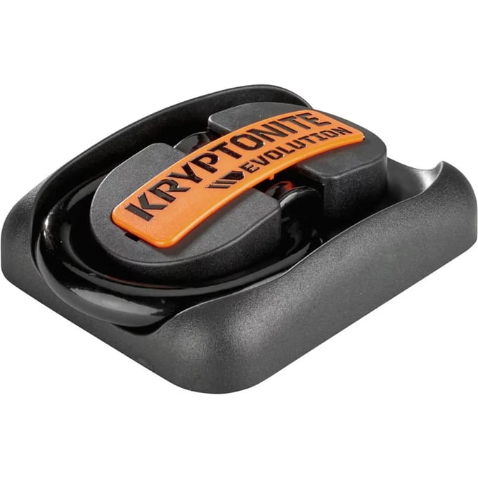 Kryptonite Evolution Grond-/Wandanker – Permanent Vergrendelpunt – Muuranker Motor Fiets – Stalen Beugel – 14 mm – Zwart/zilver