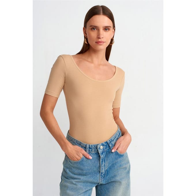 Dames Slim Fit Katoenen Jersey Jumpsuit
