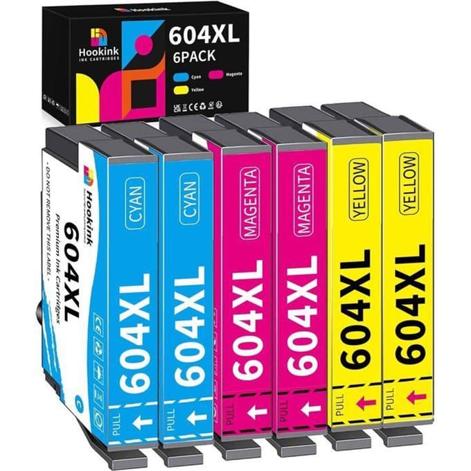 Cartouche d'Encre Compatible - Epson - 604XL - Pack de 6 - Multicolore - Haute Capacité