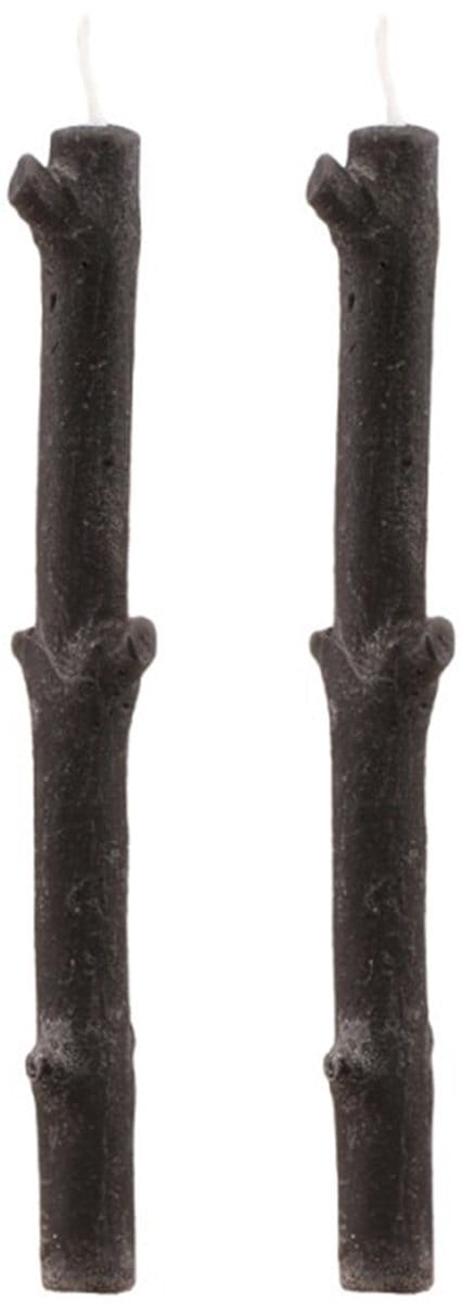 CHAKS - Zwarte Boomtakkaarsen 25 cm