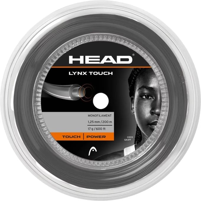 HEAD Lynx Touch Rol Snaren 200m-Grijs
