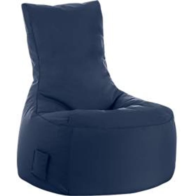 Zitzak swing scuba®, 100% polyester, wasbaar, B 650 x D 900 x H 950 mm, jeansblauw