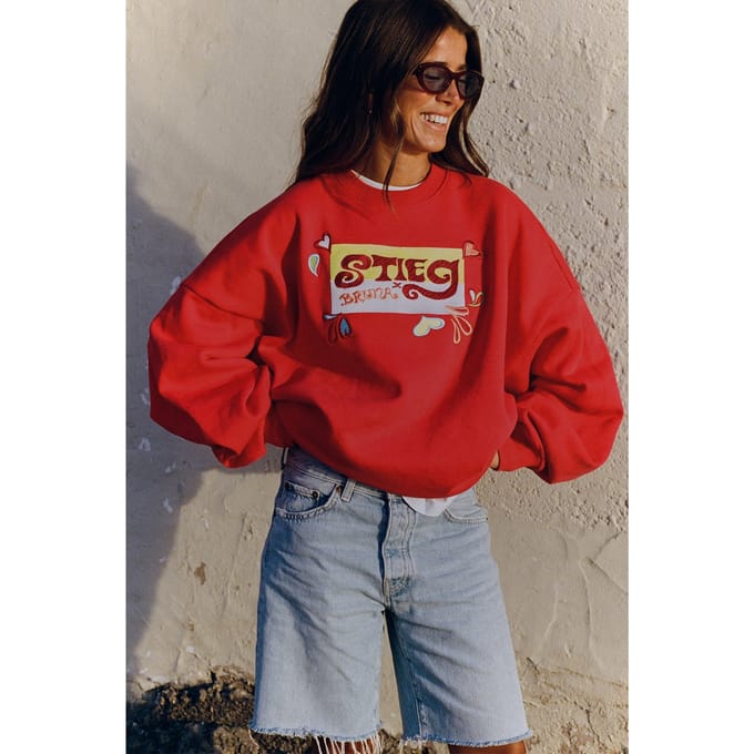 Stieglitz Beirut Oversized Sweater Red Taglia: L | Maglie a manica lunga Outlet | Donna | Rosso