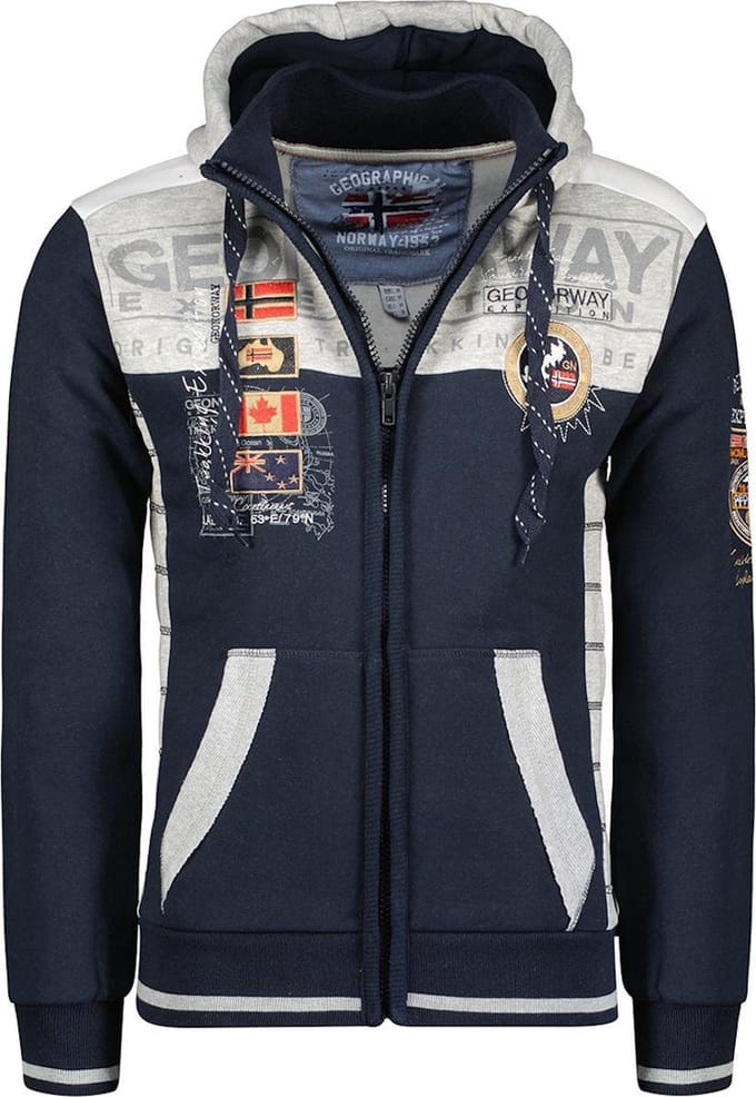 Geographical Norway Vest Met Capuchon Blauw Geday - S