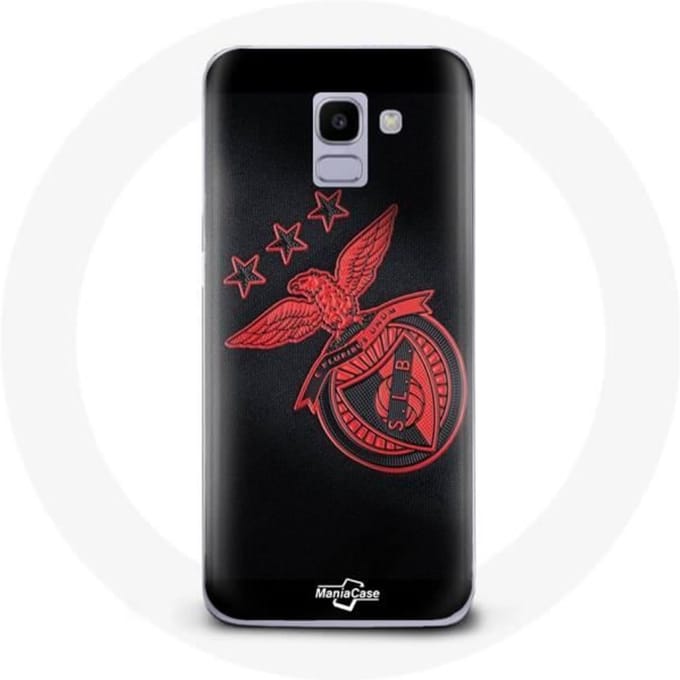 Coque maniacase pour Samsung Galaxy J6 2018 slb benfica fond noir