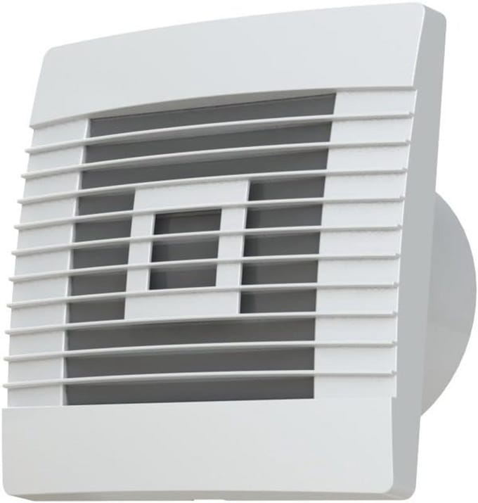150mm muur ventilator met automatische lamellen voor effectieve ventilatie