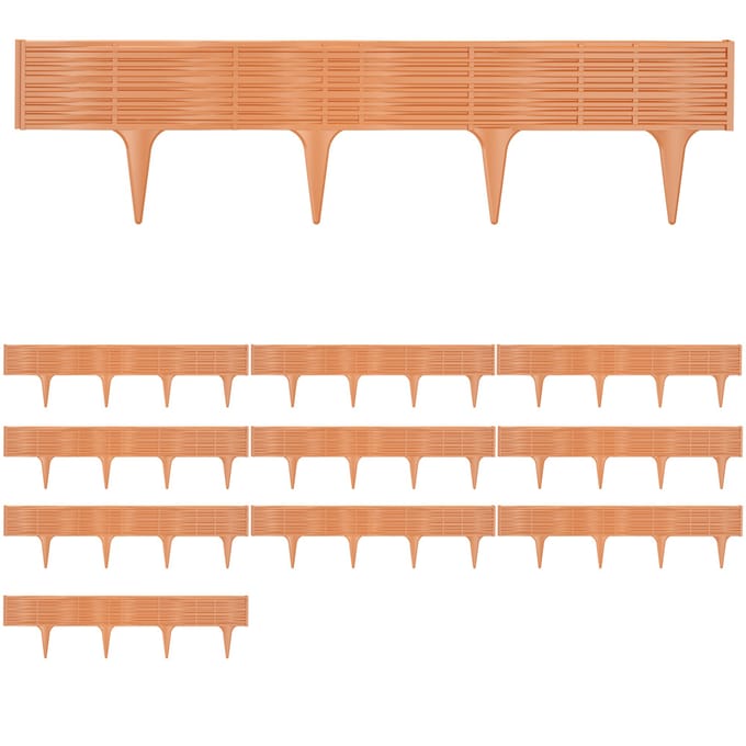 Deuba Borderrand - 7,8m Kunststof Weerbestendig - Terracotta