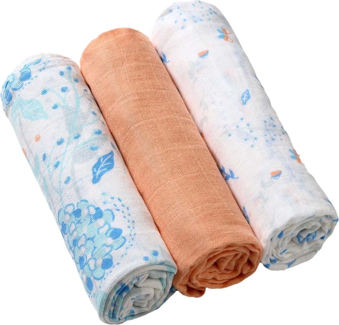 Baby Ono 3 Stuks Zalmroze Hydrofiel Luiers 348/09