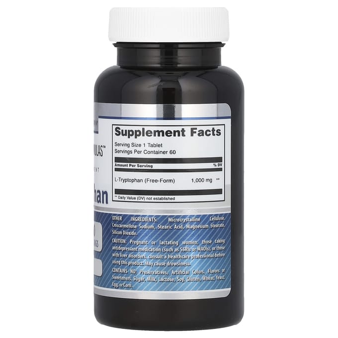 Amazing Nutrition, l-Tryptophane, 1 000 mg, 60 comprimés