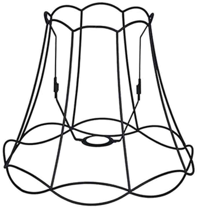 QAZQA granny frame - Retro Lampenkap - Ø 300 mm - Zwart -
