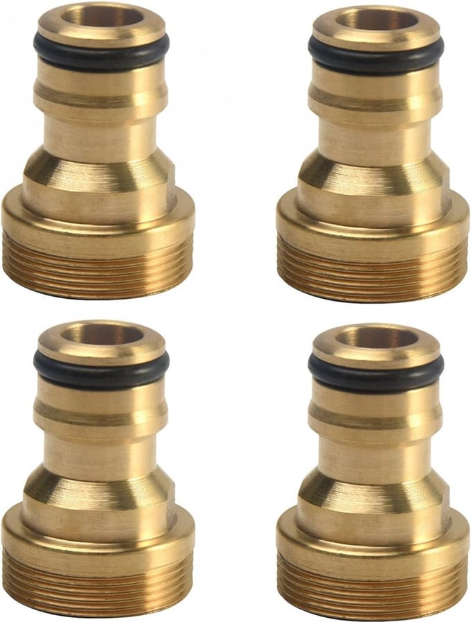 Kraan Adapter - Universeel - Tap Adapter - Tuinslangkoppeling - 4 stuks - Met M22 binnendraad en M24 buitendraad - Voor Het Aansluiten Van Een Slang