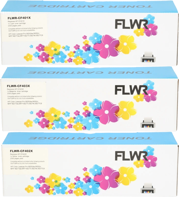 FLWR - Toner / 201X Multipack / Cyaan - Geschikt voor HP