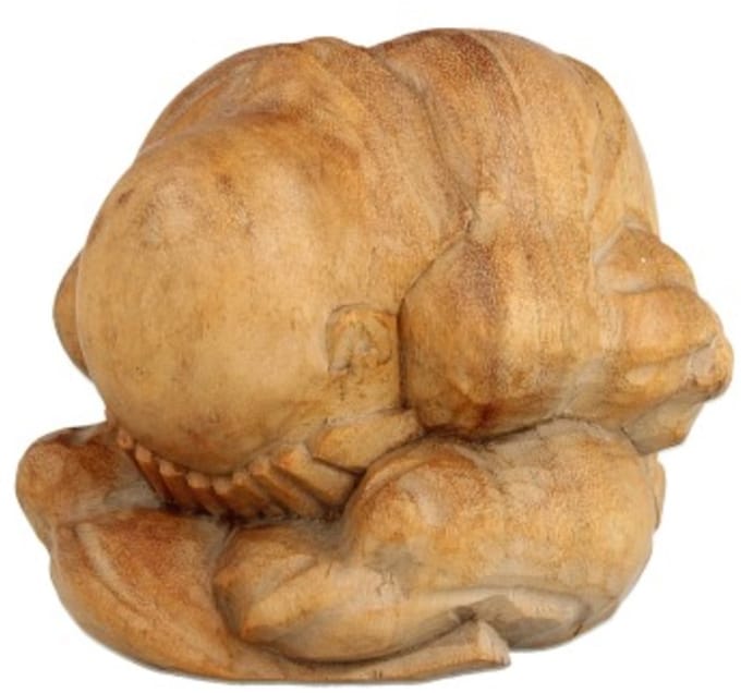 Houten Yogiman - Orang Malu - ca. 30 cm - nr.5