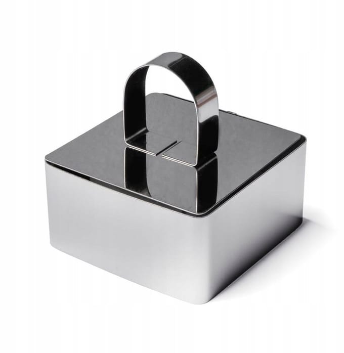 Tadar Bakvorm RVS Vierkant 8,5x8,5cm Hoogte 4cm