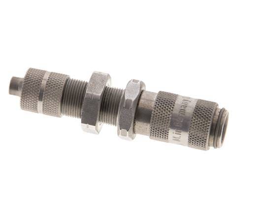 RVS 306L DN 2.7 (Micro) Luchtkoppeling Snelkoppeling 4x6 mm Push-On Schotkoppeling - CLS2-NB-SSL-P-4