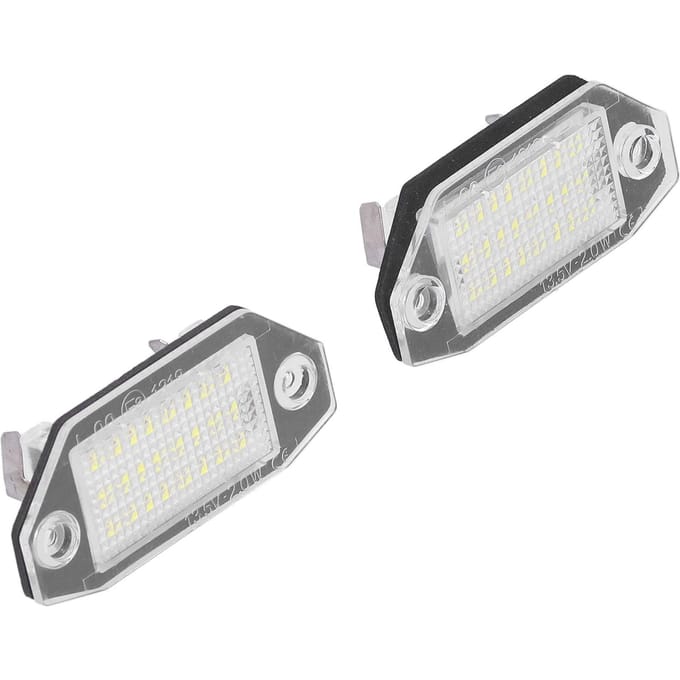 Éclairage de plaque d'immatriculation de voiture LED blanche 1224V Prise en plastique Plug and Play Convient pour Ford Focus CMAX 20032018 white