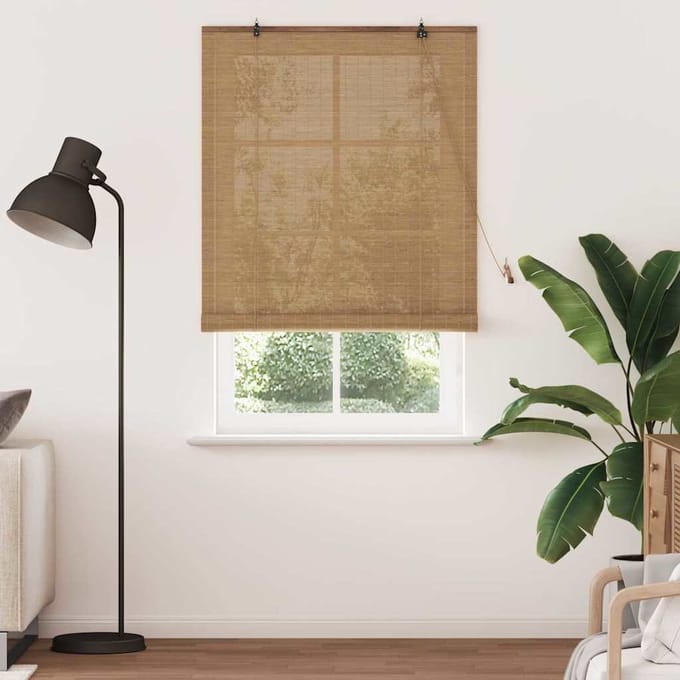 vidaXL - Rolgordijn - Bruin - 100 - x - 220 - cm - Bamboe