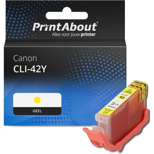 PrintAbout Inktcartridge CLI-42Y Geel geschikt voor Canon