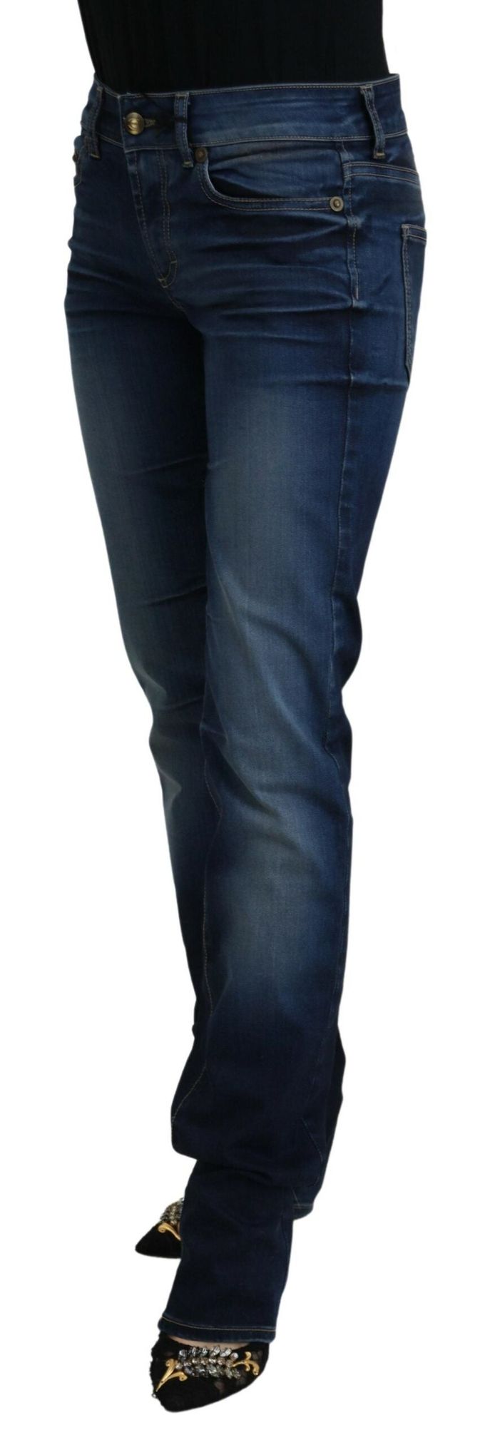 Just Cavalli Blauwe Katoenen Casual Denim Jeans voor Dames