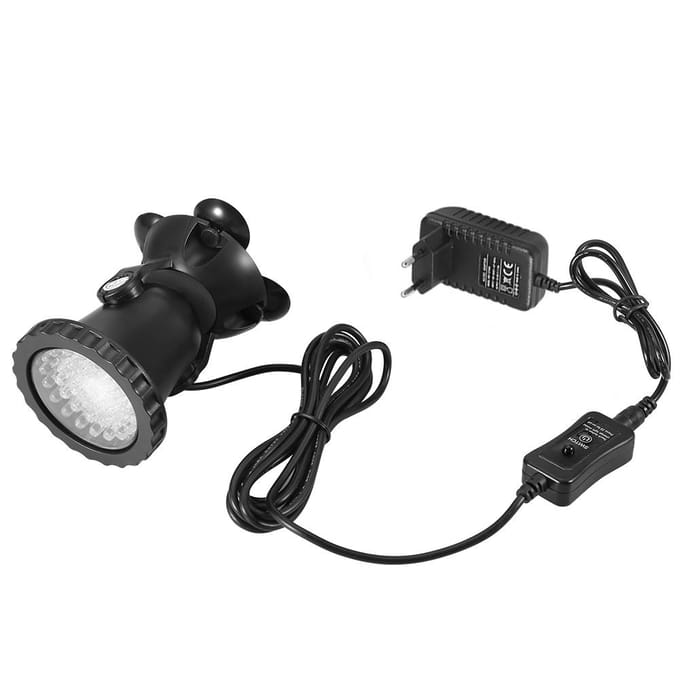 Aquarium LED Waterdichte Verlichting RGB Onderwater Schijnwerper Vistentuin Vijver(#9) black