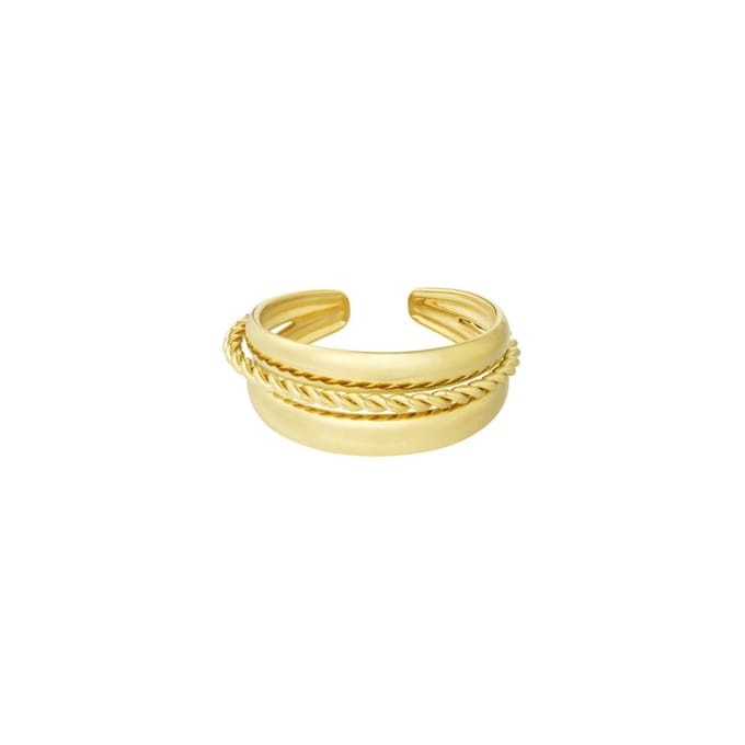 Triple Rings Ring | RVS (verkleurt niet) | Goudkleurig | Ringen | Beste Cadeau voor haar