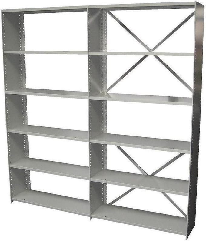 Archiefstelling basic Lichtgrijs 198cm hoog x 100cm breed x 30cm diep